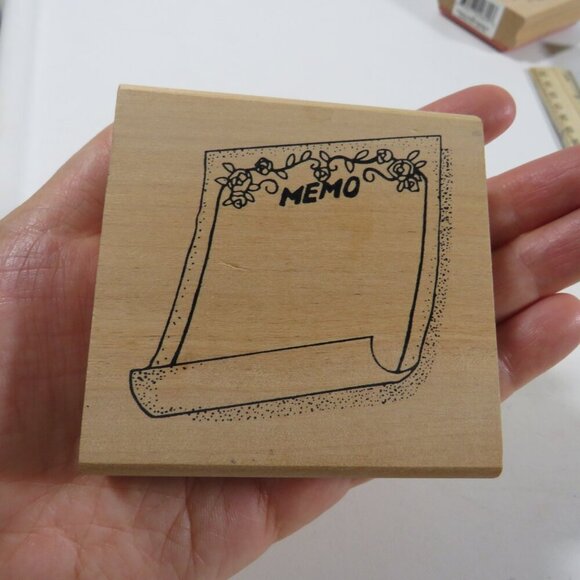 Rubber Stamps Wood Mounted (Memo, Floral Bouquet) - Picture 5 of 5